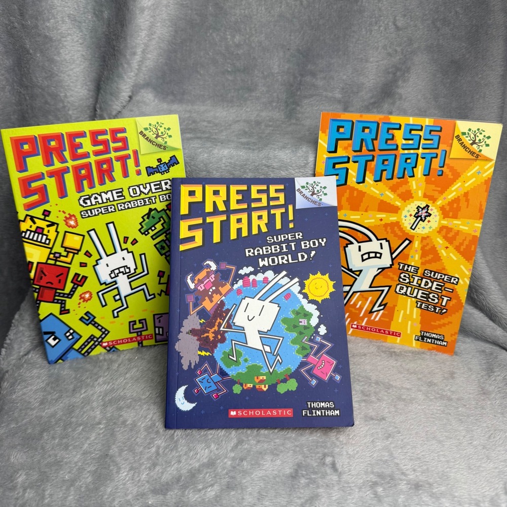 Press Start! Scholastic Branches Book Lot Super Rabbit Boy Books 1 3 6 Flintham